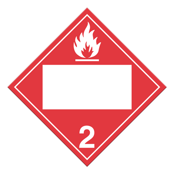 Class 2.1 Worded Flammable Gasses Placard (Pack of 100 pcs) - Tagboard | Incom Signs | All Safety