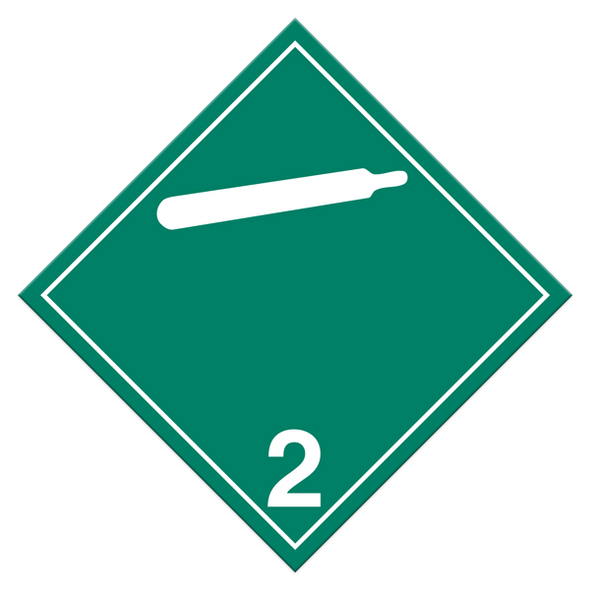 Class 2.2 Non-Flammable and Non-Toxic Placard (Pack of 100 pcs) - Tagboard | Incom Signs | All Safety