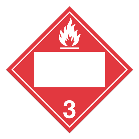 Class 3 UN Truck Placard - Flammable Liquids (Pack of 100 pcs) - Tagboard TT300PIN