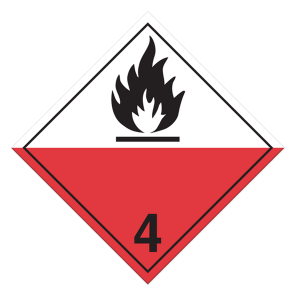 Class 4.2 Spontaneous Combustion Placard (Pack of 100 pcs) TT420