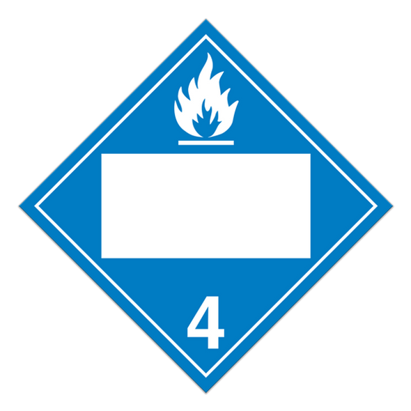 Class 4.3 UN Placard - Water Reactive Substances (Pack of 100 pcs) TT430PIN