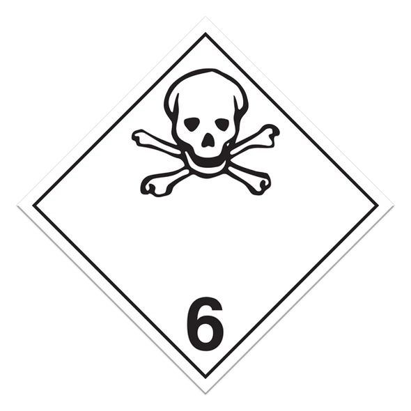 Class 6.1 Toxic Substances International Placards (Pack Of 100 Pcs) | Incom Signs | All Safety