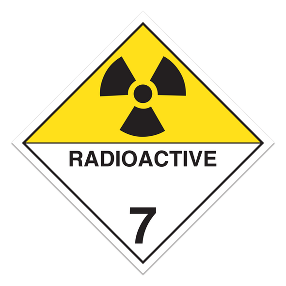 Class 7 Radioactive Materials International Placards (Pack Of 100 Pcs) | Incom Signs | All Safety