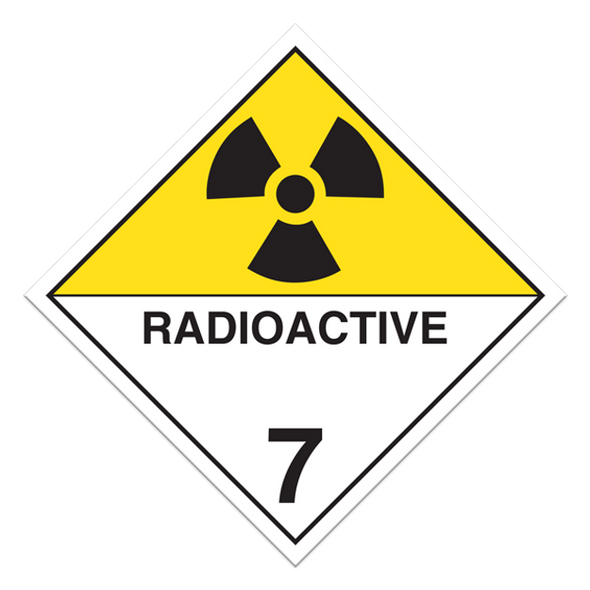 Class 7 Radioactive Materials Placard (Pack of 100 pcs) TT700