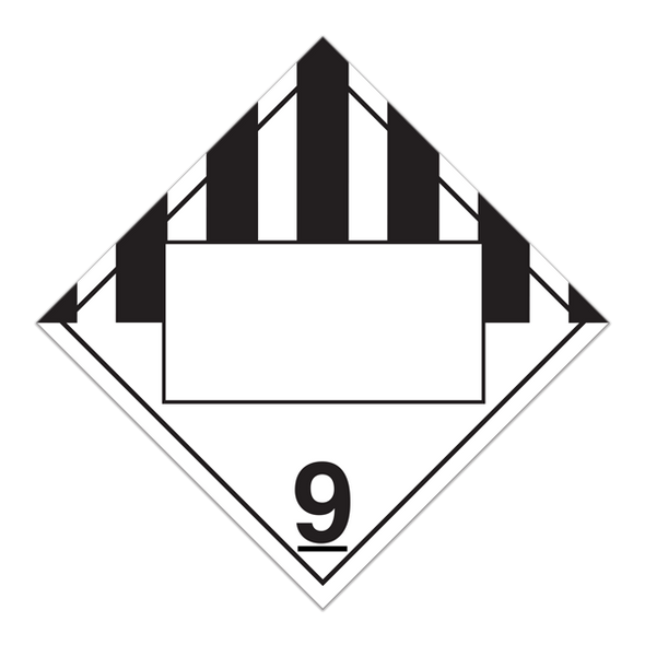 Class 9 Miscellaneous Products, Substances Or Organisms Blank TDG Placards (Pack Of 100 Pcs) | Incom Signs | All Safety