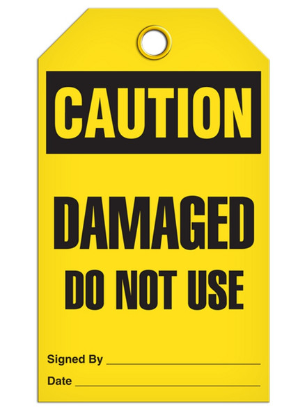 Caution - Damaged Do Not Use | Pack of 25 | Incom Signs | All Safety