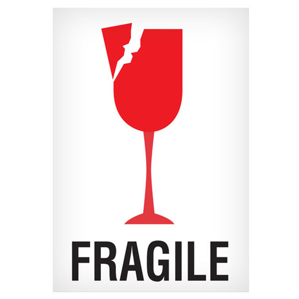 Specialty Shipping and Handling Adhesive Labels (500 /roll) FRAGILE (4 in x 6 in) | Incom Signs | All Safety