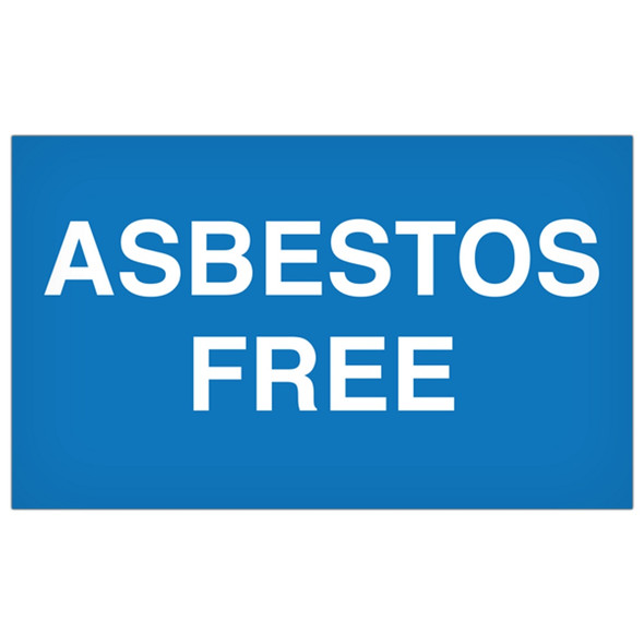 Asbestos Free - 5"x3" Label - 500/roll AB5005