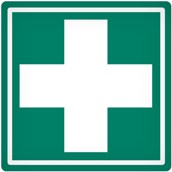 First Aid Symbol - 4" x 4" Vehicle Safety Decal - 25/pkg DEC101 First Aid Symbol - 4" x 4" Vehicle Safety Decal - 25/pkg DEC101