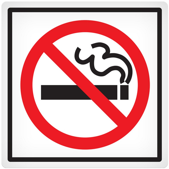 Red/Black/White No Smoking Pictogram Vehicle Safety & Emergency Equipment Adhesive Indoor/Outdoor Decals (4 in x 4 in) 25 /package | Incom Signs | All Safety