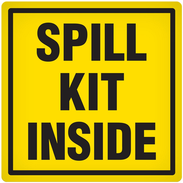 Spill Kit Inside - 4" x 4" Vehicle Safety Decal - 25/pkg DEC106