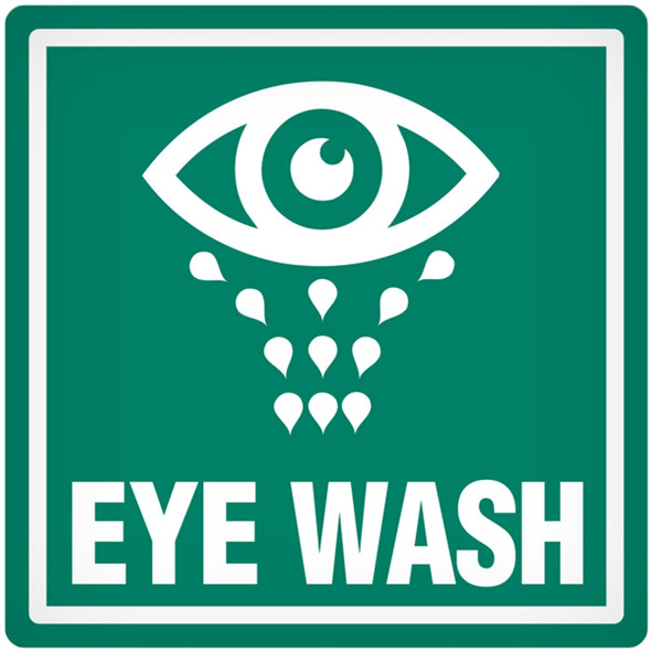 Eyewash - 4" x 4" Vehicle Safety Decal - 25/pkg DEC112