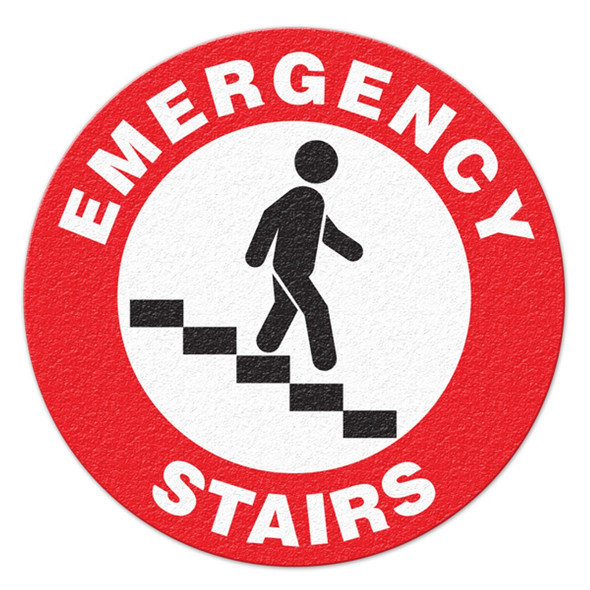 EMERGENCY STAIRS - Floor Sign FS1004V