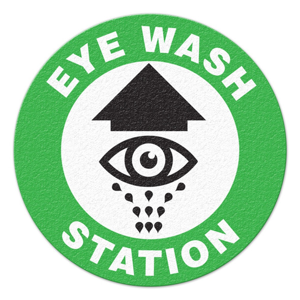 EYE WASH STATION Textured Anti-Slip Grip -  Floor Sign | Incom Signs | All Safety