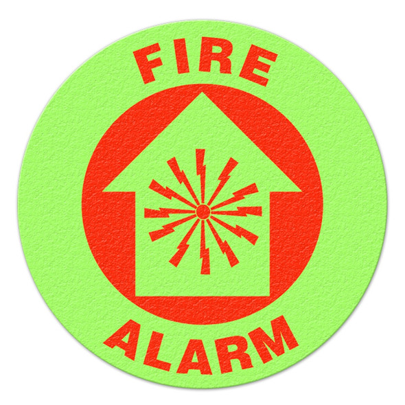 FIRE ALARM Glow-in-the-Dark Textured - Floor Sign | Incom Signs | All Safety