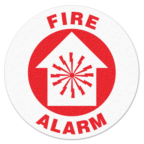 FIRE ALARM Textured Anti-Slip Grip - Floor Sign | Incom Signs | All Safety