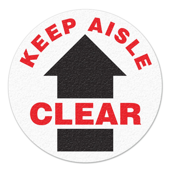 KEEP AISLES CLEAR (Arrow) - Floor Sign FS1017V