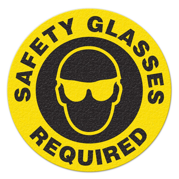 SAFETY GLASSES REQUIRED - Floor Sign FS1027V