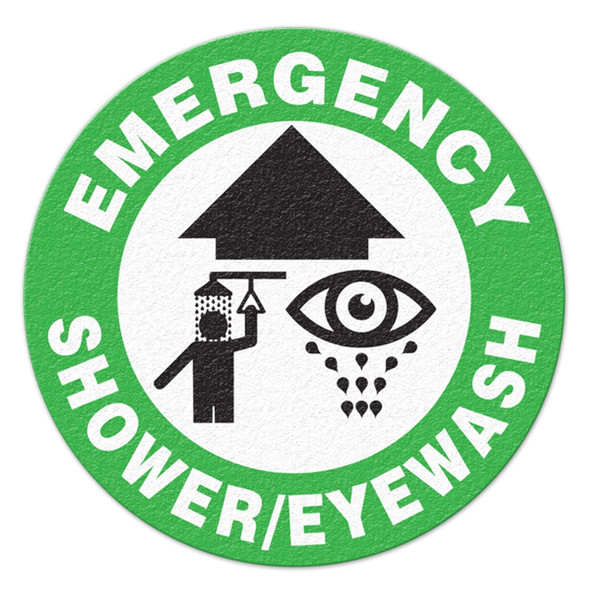 EMERGENCY SHOWER/EYEWASH - Floor Sign FS1040V