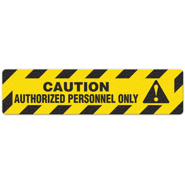 Caution - Authorized Personnel Only - 6"x24" Floor Sign 5/pkg | Incom Signs | All Safety