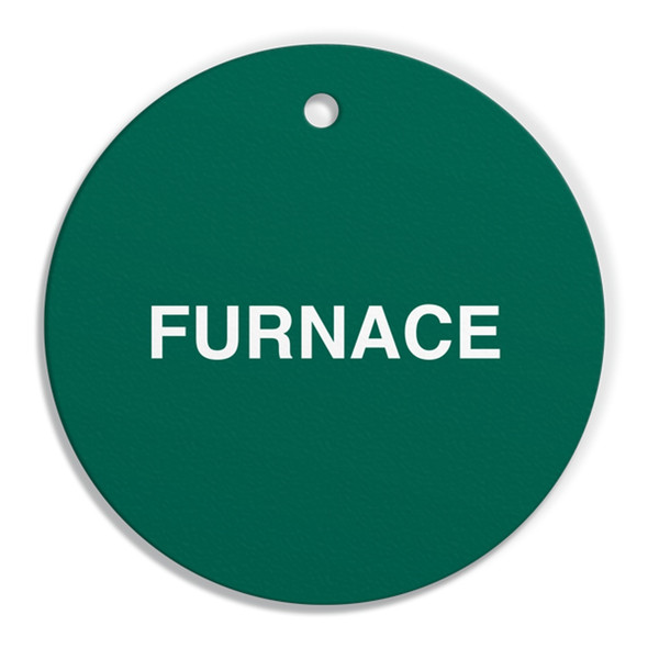 FURNACE Fuel Identification Tags (2.56" Circle) 250 /pkg | Incom Signs | All Safety