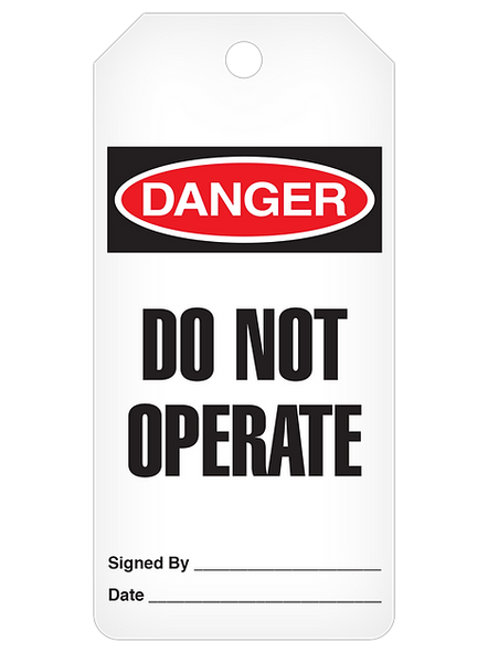 Danger Tag Roll - "Do Not Operate" - 3" x 6.25" | Incom Signs | All Safety