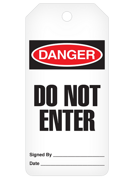 Danger Tag Roll - "Do Not Enter" 3" x 6.25" with Dispenser Box | Incom Signs | All Safety