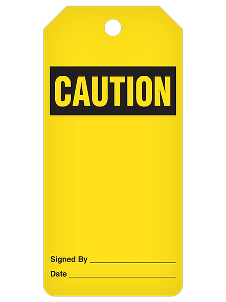 Caution Tag Roll - Blank 3" x 6.25" | Incom Signs | All Safety