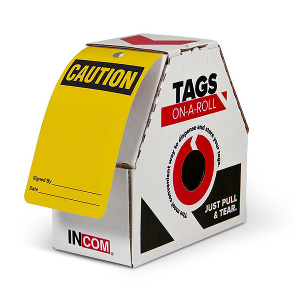 Caution Tag Roll - Blank 3" x 6.25" RT3048C/RT3048F
