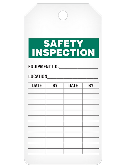 Inspection Tag Roll - "Safety Inspection" RT8004C/RT8004F