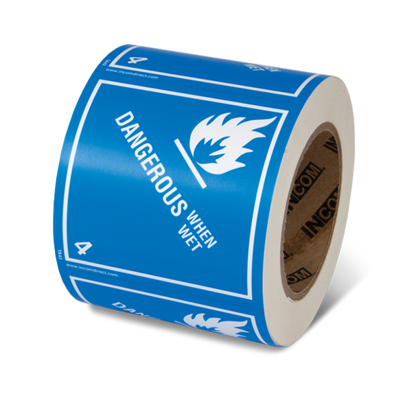 Class 4.3 DOT Label - Dangerous When Wet TA43