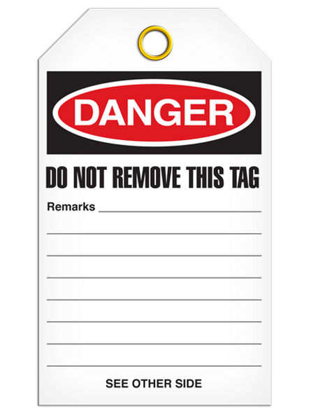 Danger "Live" Tag - 25/pkg TG1119