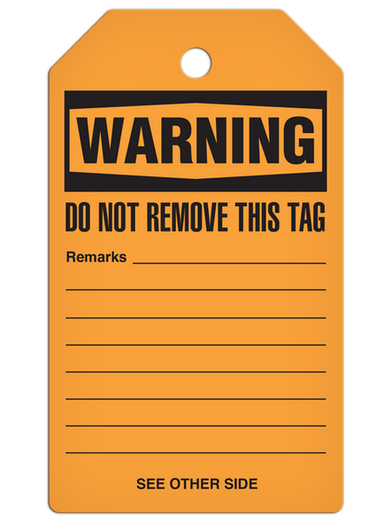 WARNING FLAMMABLE DuraPly™ Safety Tag (25/pkg) | Incom Signs | All Safety