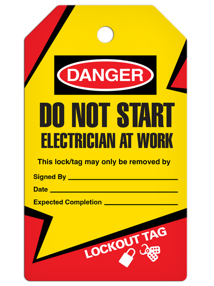 LOCKOUT DO NOT START DuraPly™ Tag (25/pkg) | Incom Signs | All Safety