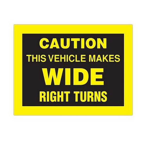 WIDE RIGHT TURN Trailer Sign | Incom Signs | All Safety