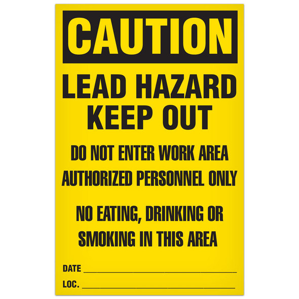 Paper Disposable Abatement Signs - 11"x17" | Incom Signs | All Safety