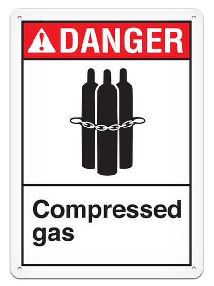 DANGER - Compressed Gas Safety Sign | Incom Signs | All Safety