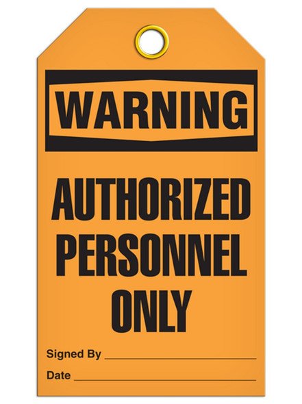 WARNING - Authorized Personnel Only | Pack of 25 | INCOM TG4018