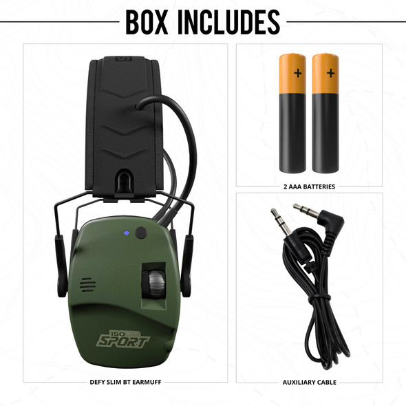 Sport Defy Slim Tactical Earmuffs With Bluetooth 21 DB | ISOtunes | All Safety