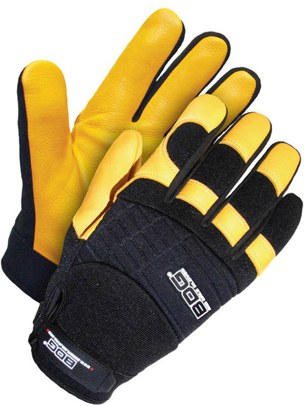 Mechanics Glove Grain Deerskin Gold/Black | Bob Dale Gloves | All Safety