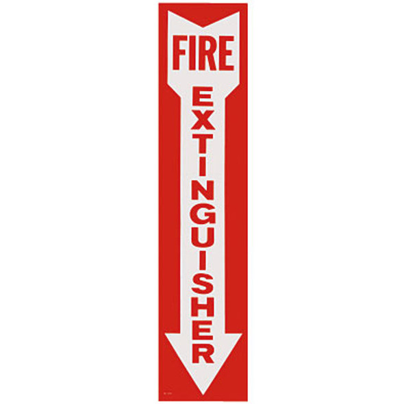 Vinyl Fire Extinguisher Arrow Decal/Sign | 4 x 18" | RS Steel BL109