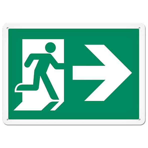 FIRE SIGNS - Running Man Sign | Exit Right DFS126V/DFS126VG/DFS126P/DFS126PG