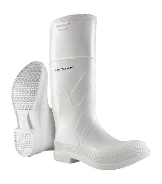 White PVC Steel Toe | 16'' Waterproof PVC Work Boots | Dunlop | All Safety
