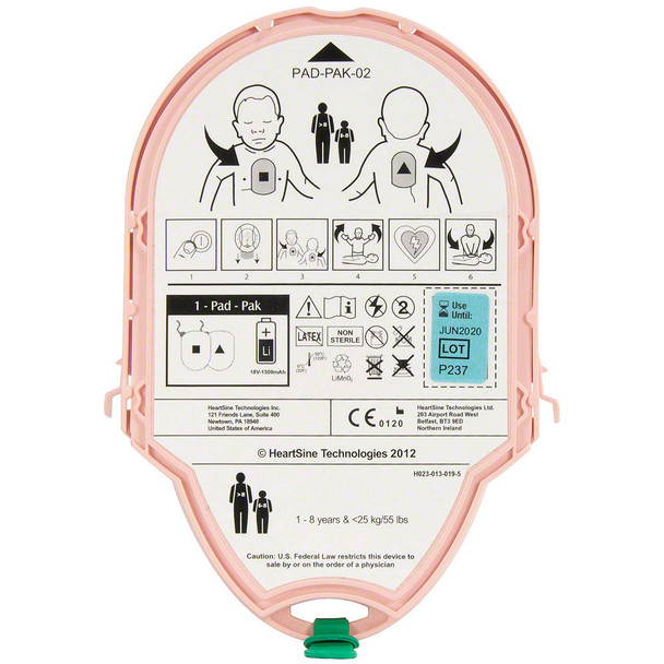 HeartSine Samaritan Pediatric Pad-Pak | AED | All Safety