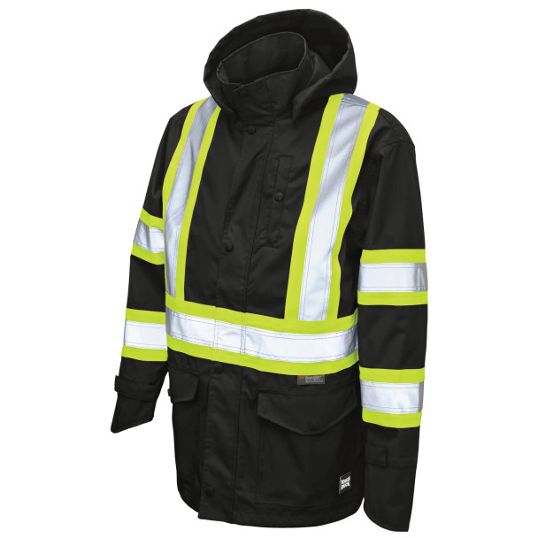 Premium Ripstop Safety Rain Jacket | Tough Duck | All Safety