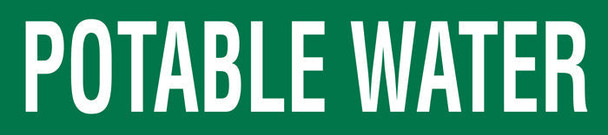 POTABLE WATER Green/White Printed Self- Adhesive VynMark Individual Pipe Identification Markers | Incom Signs | All Safety