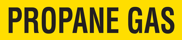 PROPANE GAS Black on Yellow Pipe Marker Adhesive Labels on a roll (2 in x 54 ft) | Incom Signs | All Safety