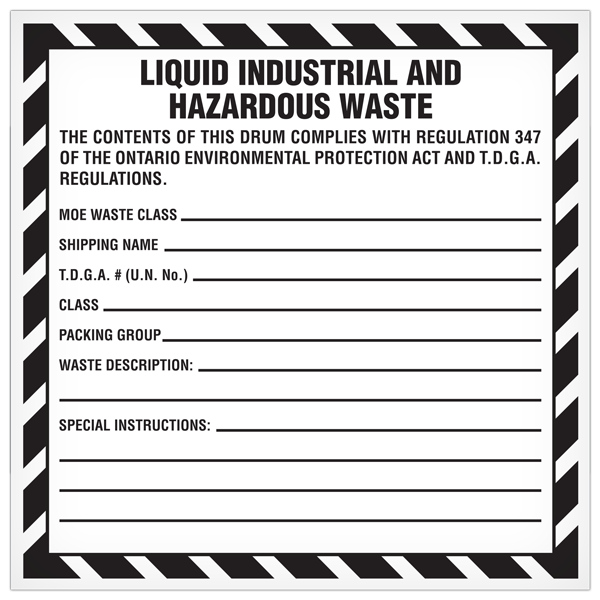 Hazardous Material and Waste Label - HAZ WASTE (6 in x 6 in) 500 /roll (Pack of 8) | Incom Signs | All Safety