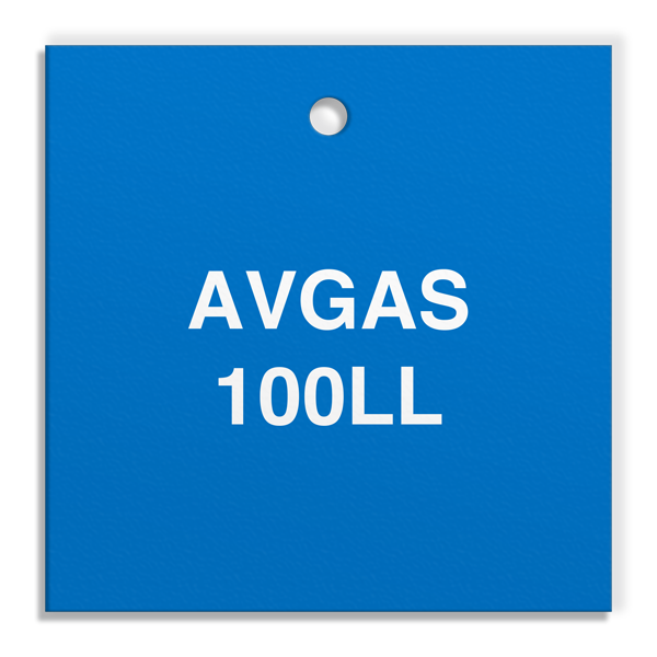 CPPI AVGAS 100LL Fuel Identification Tags (2.56" Square) 250 /pkg | Incom Signs | All Safety