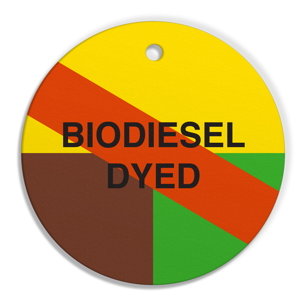 CPPI BIODIESEL DYED Fuel Identification Tags (2.56" Circle) 250 /pkg | Incom Signs | All Safety